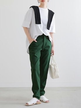 「n'OrLABEL（ノアールレーベル）の『フレキシンボーイフレンドパンツ』（その他パンツ）」を使った、osharewalker staffさん（レディース・164cm）の春コーディネート