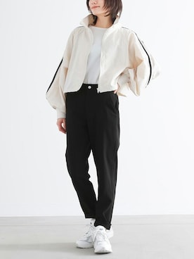 「n'OrLABEL（ノアールレーベル）の『フレキシンボーイフレンドパンツ』（その他パンツ）」を使った、osharewalker staffさん（レディース・163cm）の春コーディネート