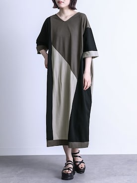 「osharewalker」｜「アイテム（ワンピース/ドレス）」を使った、osharewalker staffさん（レディース・164cm）の春コーディネート