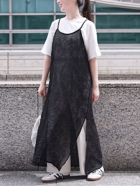 「osharewalker」｜「アイテム（ワンピース/ドレス）」を使った、osharewalker staffさん（レディース・158cm）の夏コーディネート