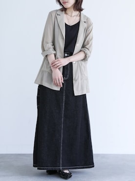 「オシャレウォーカー」｜「アイテム（ジャケット/アウター）」を使った、osharewalker staffさん（レディース・164cm）の秋コーディネート