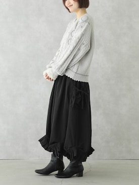 「somari imagination（ソマリ イマジネーション）のアイテム」を使った、osharewalker staffさん（レディース・164cm）の秋コーディネート