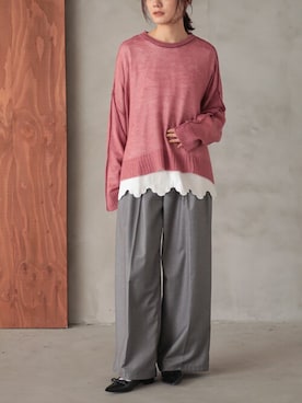 「スカラップ」｜osharewalker staffさん（レディース・163cm）の冬コーディネート