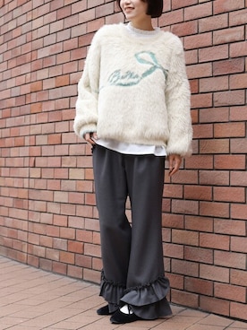 「osharewalker」｜「アイテム（パンツ）」を使った、osharewalker staffさん（レディース・164cm）の冬コーディネート