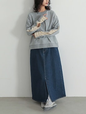 「osharewalker」｜「アイテム（スウェット）」を使った、osharewalker staffさん（レディース・161cm）の冬コーディネート