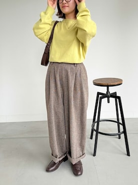 「osharewalker」｜「アイテム（パンツ）」を使った、osharewalker staffさん（レディース・150cm）の冬コーディネート