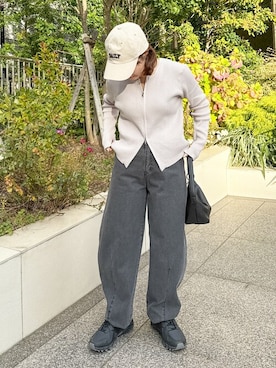 「osharewalker」｜「アイテム（パンツ）」を使った、osharewalker staffさん（レディース・160cm）の冬コーディネート