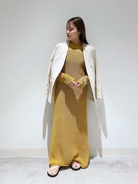 「トングサンダル」｜「アイテム（ノーカラージャケット）」を使った、WhimGazette_officialさん（レディース・156cm）の春コーディネート