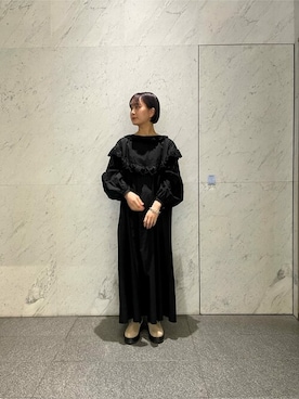 「Whim Gazette（ウィムガゼット）のアイテム（シャツワンピース）」を使った、WhimGazette_officialさん（レディース・165cm）の春コーディネート