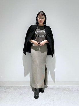 「デイリーカジュアル」｜「アイテム（ノーカラージャケット）」を使った、WhimGazette_officialさん（レディース・156cm）の秋コーディネート