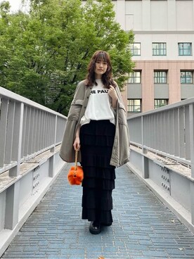 「Whim Gazette（ウィムガゼット）のアイテム（ブルゾン）」を使った、WhimGazette_officialさん（レディース・167cm）の秋コーディネート