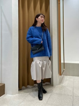 「レザーバック」｜WhimGazette_officialさん（レディース・158cm）の冬コーディネート