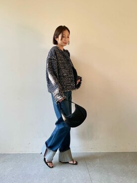 THE PAUSE】ツイードクルージャケット(ネイビー)を使った人気