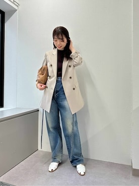 「ノースリーブニット」｜「アイテム（アクセサリー）」を使った、WhimGazette_officialさん（レディース・158cm）の春コーディネート