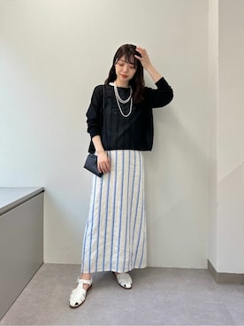 「Luca Grossi（ルーカグロッシ）のアイテム（サンダル）」を使った、WhimGazette_officialさん（レディース・158cm）の春コーディネート