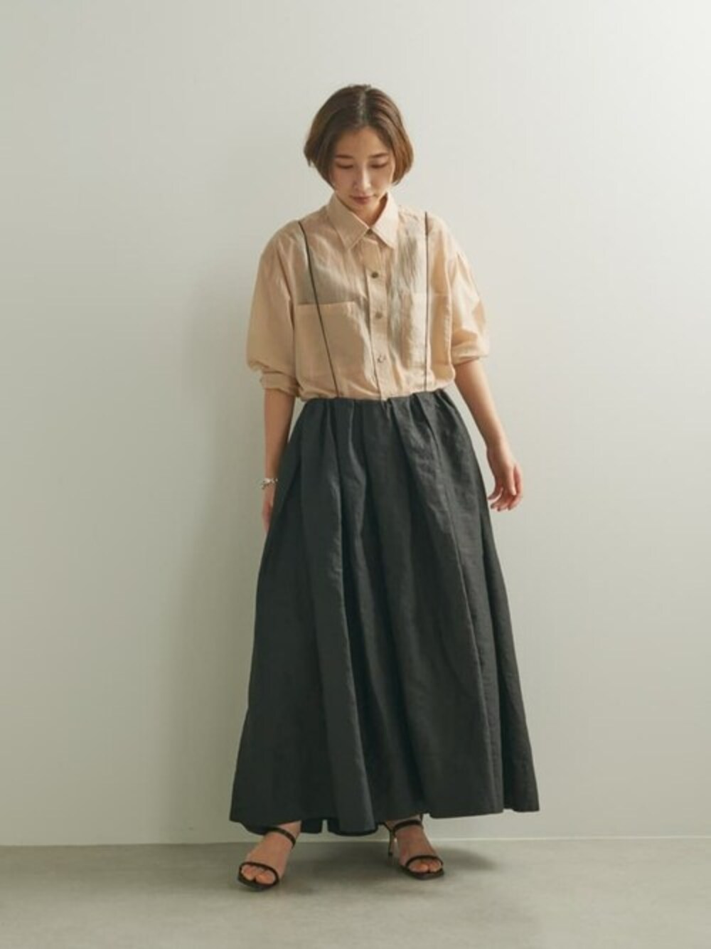 長谷川京子さんコラボ】ボリュームスカートを使った人気ファッション  