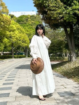 「Whim Gazette（ウィムガゼット）のアイテム（帽子）」を使った、WhimGazette_officialさん（レディース・151cm）の春コーディネート