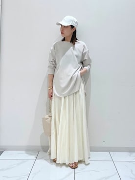 「Whim Gazette（ウィムガゼット）のアイテム（帽子）」を使った、WhimGazette_officialさん（レディース・153cm）の春コーディネート