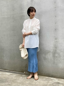 「ビッグシャツ」｜「アイテム（サンダル）」を使った、WhimGazette_officialさん（レディース・160cm）の春コーディネート