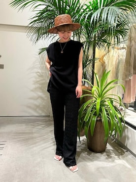 「Whim Gazette（ウィムガゼット）のアイテム（帽子）」を使った、WhimGazette_officialさん（レディース・150cm）の春コーディネート