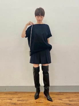 「ニーハイブーツ」｜「アイテム（その他パンツ）」を使った、WhimGazette_officialさん（レディース・165cm）の夏コーディネート