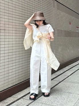 「Whim Gazette（ウィムガゼット）のアイテム（帽子）」を使った、WhimGazette_officialさん（レディース・151cm）の夏コーディネート