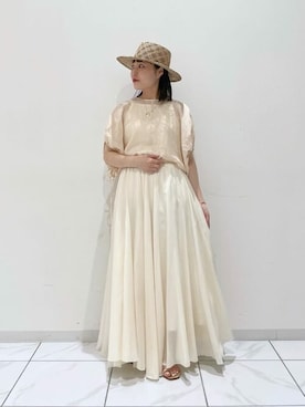「Whim Gazette（ウィムガゼット）のアイテム（帽子）」を使った、WhimGazette_officialさん（レディース・156cm）の夏コーディネート