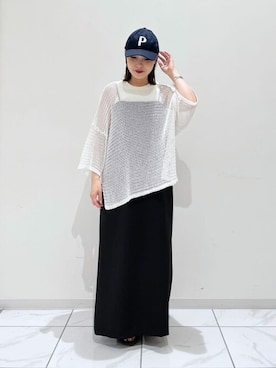 「Whim Gazette（ウィムガゼット）のアイテム（帽子）」を使った、WhimGazette_officialさん（レディース・156cm）の夏コーディネート