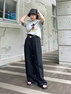 「Whim Gazette（ウィムガゼット）のアイテム（帽子）」を使った、WhimGazette_officialさん（レディース・151cm）の夏コーディネート