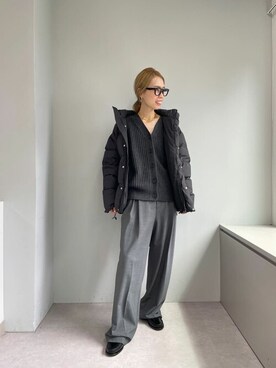 「Whim Gazette（ウィムガゼット）のアイテム（ダウンジャケット/コート）」を使った、WhimGazette_officialさん（レディース・162cm）の秋コーディネート