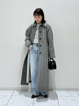 「Whim Gazette（ウィムガゼット）のアイテム（ステンカラーコート）」を使った、WhimGazette_officialさん（レディース・156cm）の秋コーディネート