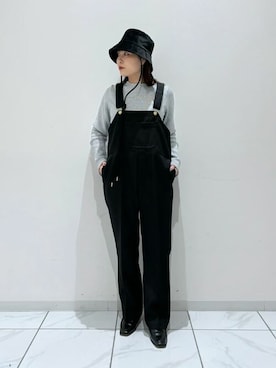 「ラメニット」｜「アイテム（サロペット/オーバーオール）」を使った、WhimGazette_officialさん（レディース・156cm）の秋コーディネート