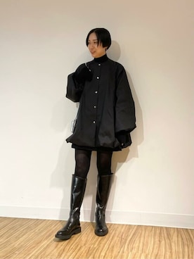 「Whim Gazette（ウィムガゼット）のアイテム（ノーカラーコート）」を使った、WhimGazette_officialさん（レディース・160cm）の秋コーディネート