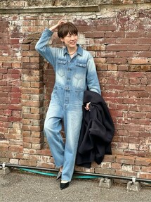 Whim gazette デニムジャンプスーツ ウィムガゼット Whim Gazette デニムジャンプスーツ （blue