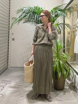 「Whim Gazette（ウィムガゼット）のアイテム（かごバッグ）」を使った、WhimGazette_officialさん（レディース・162cm）の春コーディネート