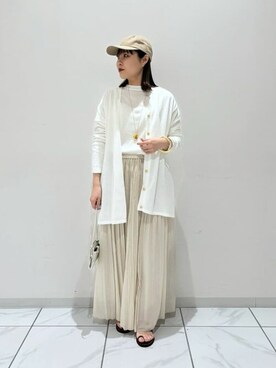 「Whim Gazette（ウィムガゼット）のアイテム（帽子）」を使った、WhimGazette_officialさん（レディース・156cm）の春コーディネート