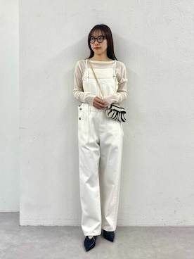 「Whim Gazette（ウィムガゼット）のアイテム（サロペット/オーバーオール）」を使った、WhimGazette_officialさん（レディース・157cm）の春コーディネート