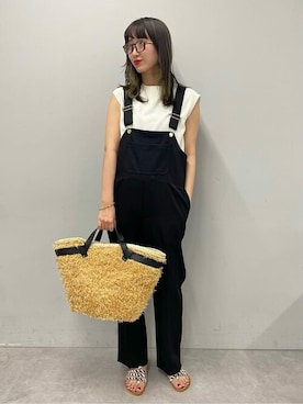 「Whim Gazette（ウィムガゼット）のアイテム（サロペット/オーバーオール）」を使った、WhimGazette_officialさん（レディース・167cm）の春コーディネート