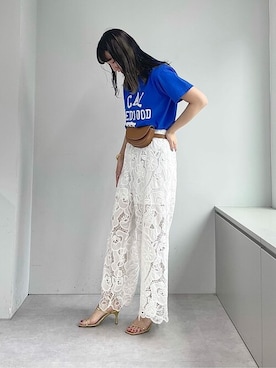 【美品】Whim Gazette ハンドカットレースパンツ Whim Gazette(ウィム ガゼット)のハンドカットレースパンツ通販