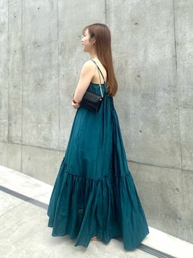 長谷川京子さんコラボ】ボリュームマキシワンピースを使った人気