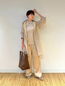 「サテンパンツ」｜「アイテム（パンプス）」を使った、WhimGazette_officialさん（レディース・165cm）の夏コーディネート