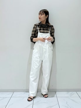 「Whim Gazette（ウィムガゼット）のアイテム（サロペット/オーバーオール）」を使った、WhimGazette_officialさん（レディース・156cm）の夏コーディネート