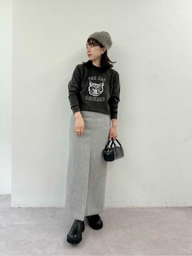 「Whim Gazette（ウィムガゼット）のアイテム（ニットキャップ/ビーニー）」を使った、WhimGazette_officialさん（レディース・158cm）の秋コーディネート