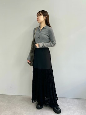 「THE PAUSE（ザ ポーズ）のアイテム（スカート）」を使った、WhimGazette_officialさん（レディース・157cm）の秋コーディネート