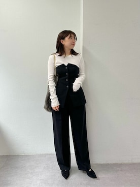 「Whim Gazette（ウィムガゼット）のアイテム（その他トップス）」を使った、WhimGazette_officialさん（レディース・158cm）の秋コーディネート
