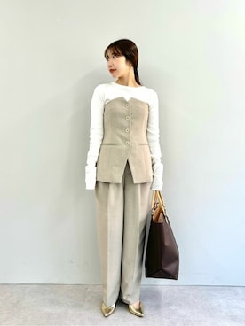 「Whim Gazette（ウィムガゼット）のアイテム（その他トップス）」を使った、WhimGazette_officialさん（レディース・157cm）の秋コーディネート