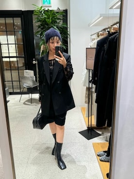 「Whim Gazette（ウィムガゼット）のアイテム（ニットキャップ/ビーニー）」を使った、WhimGazette_officialさん（レディース・153cm）の秋コーディネート