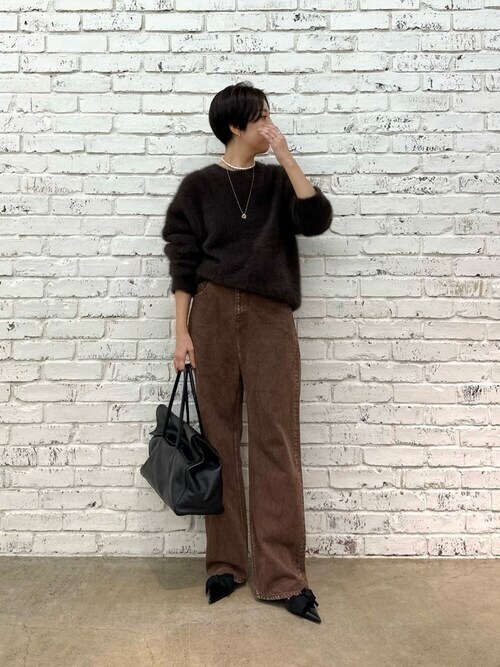 ウィムガゼット⭐︎カシミア混クルーネックファーニット