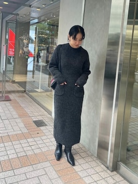 「Whim Gazette（ウィムガゼット）のアイテム（ブーツ）」を使った、WhimGazette_officialさん（レディース・156cm）の秋コーディネート