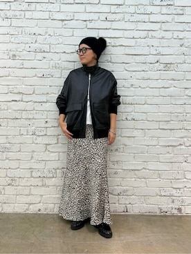 「Whim Gazette（ウィムガゼット）のアイテム（ブルゾン）」を使った、WhimGazette_officialさん（レディース・156cm）の秋コーディネート